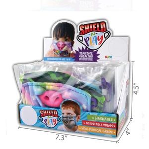 NOVELTY INC POLY KID FACE COVER 24 PIECES PER DISPLAY 21895